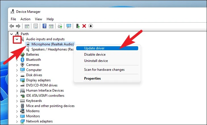 1- Microphone sound is low in Windows 11/ driver update