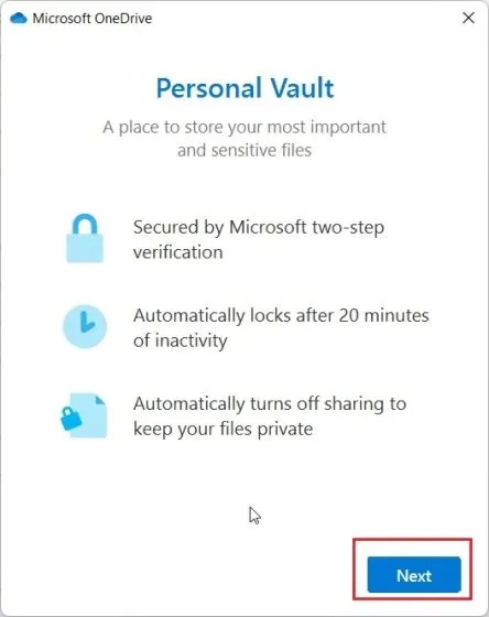 2- Encrypt Windows 11 files and folders using OneDrive
