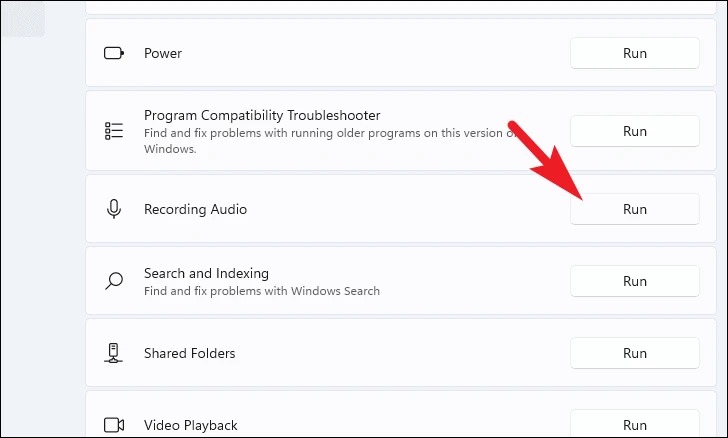2- Low microphone volume in Windows 11/run the microphone troubleshooter