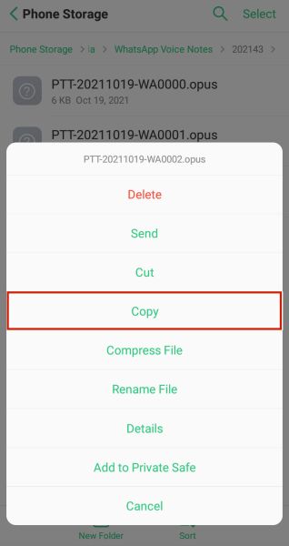 7- Save Voice and WhatsApp audio files on Android