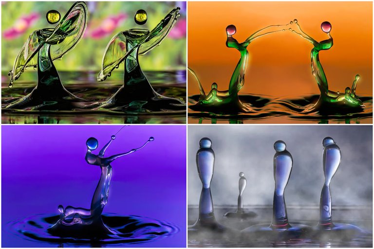 Creating Pseudo-Human Figures With Ultra-Fast Photography Of Water