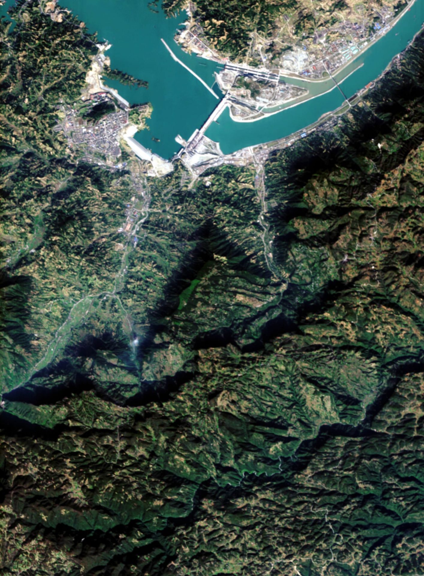 China's Three Gorges Dam from space