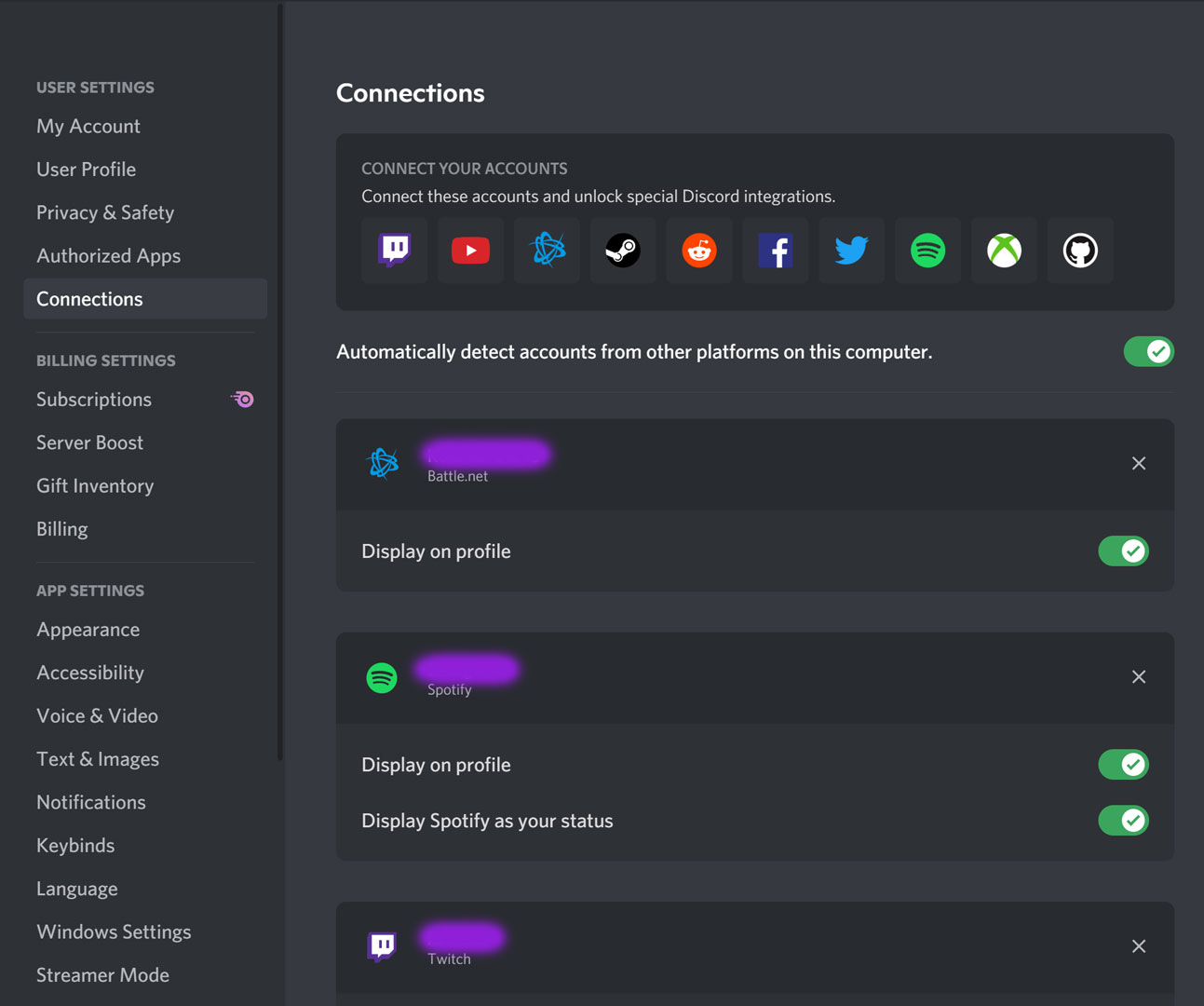 Connect other apps to Discord