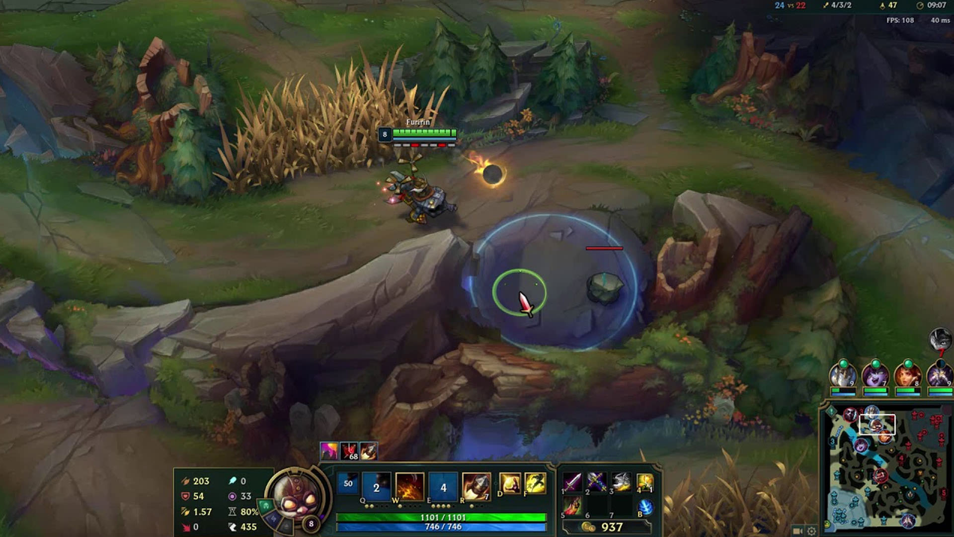 Gameplay of Moba game League of Legends