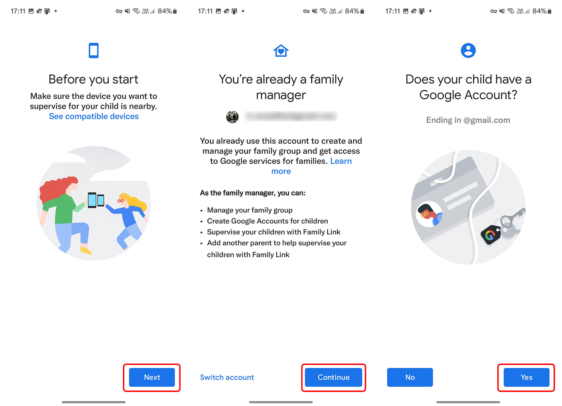 Launch the Google Family Link app on the parent's phone