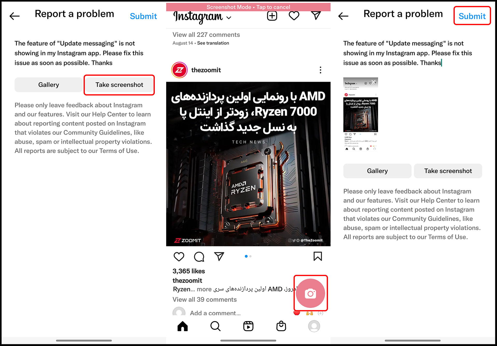 Report the problem of Instagram reply not being activated