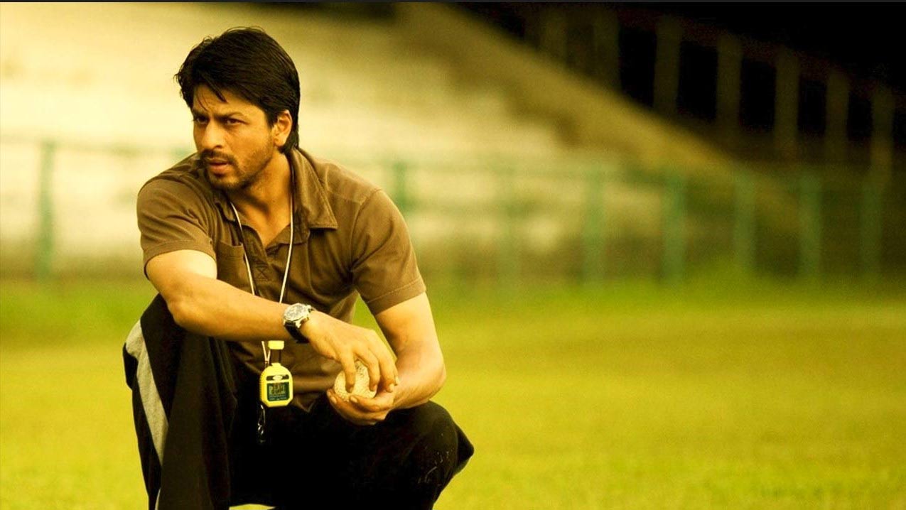 Shah Rukh Khan as cricket coach Kabir Khan in the movie Hind Be Peesh
