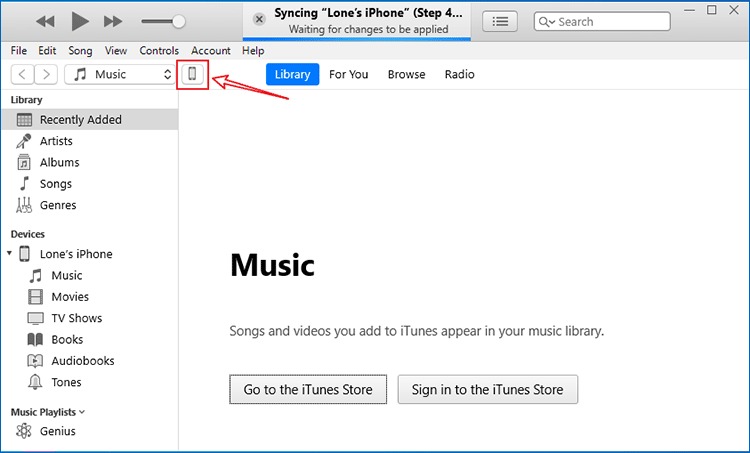 1- Restoring the iPhone in iTunes