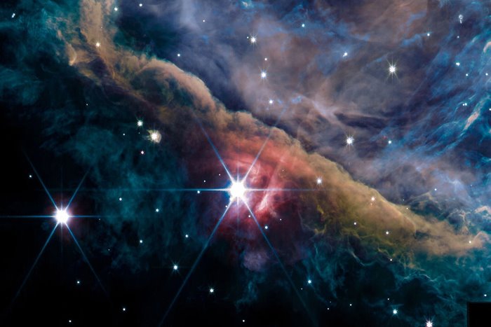 New James Webb Telescope Image: Heart Of The Orion Nebula And Hot Stars Destroying Gas And Dust