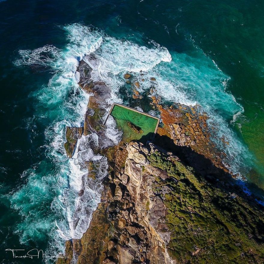Aerial abstract photography of the coastline / Timothy Moon