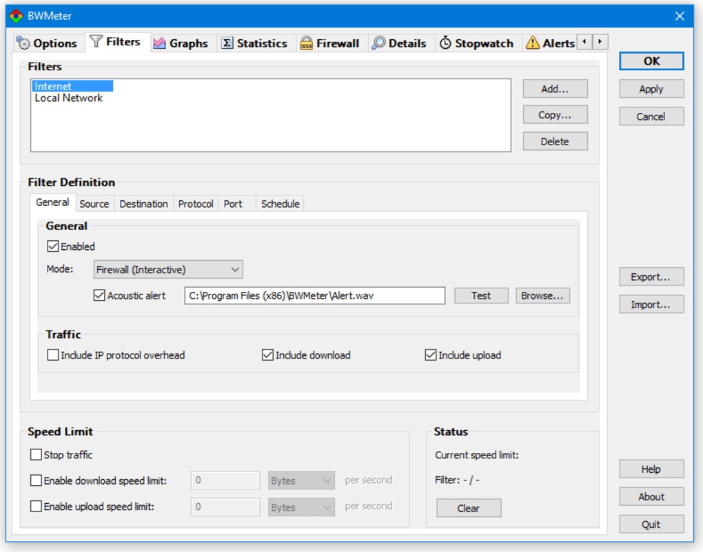 BWMeter - Windows 11 internet usage management