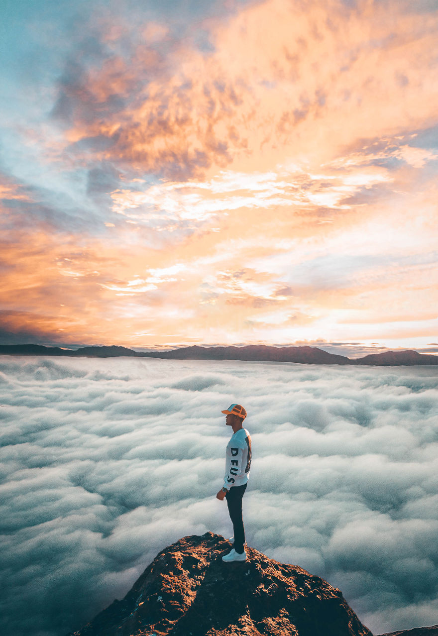Digital art/Standing on clouds