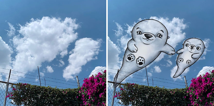 Emoticons in the clouds