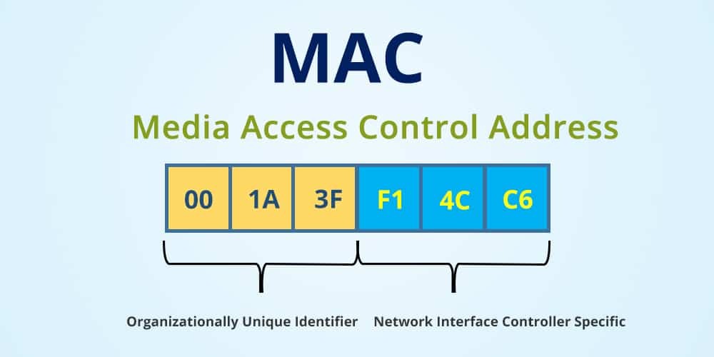 Find the MAC address of different devices