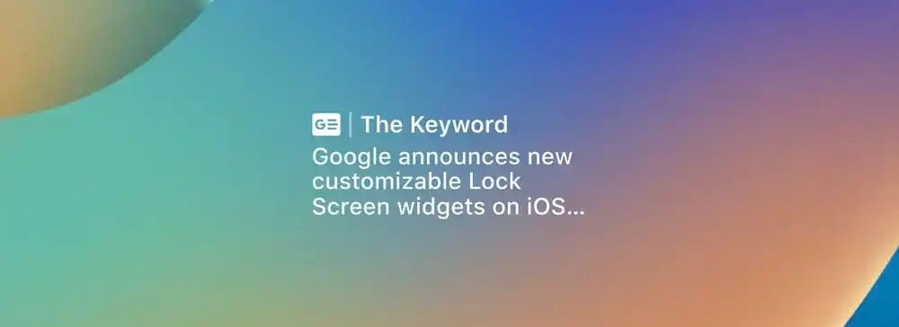 Google widget for iOS 16