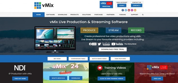vMix is ​​the best live streaming application