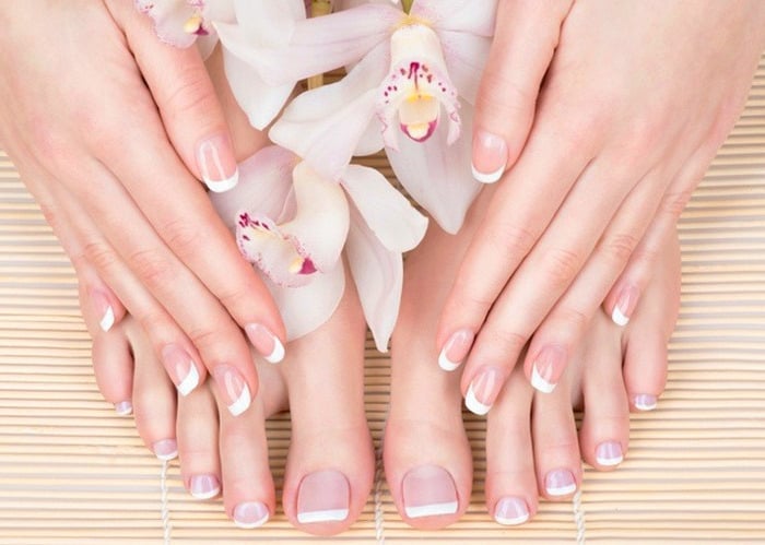 Whitening hands and feet