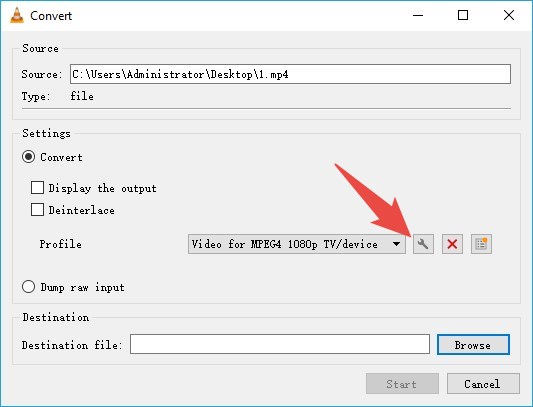 1- Change the video file format in VLC