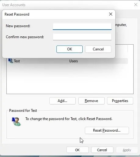 1- Changing the password in Windows 11 (without knowing the current password)