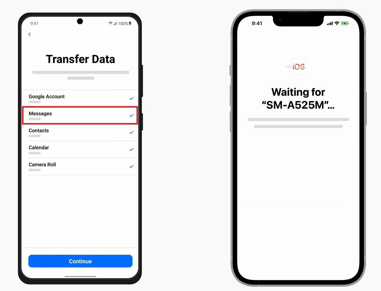 5- Transfer SMS to iPhone with Move to iOS app