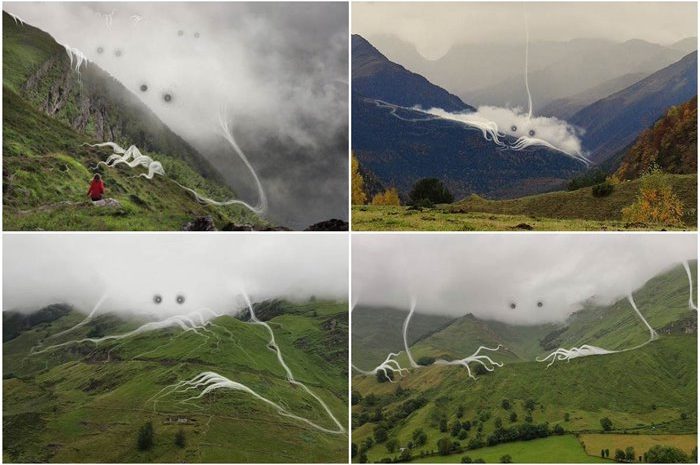 Giant Cloud Ghosts Roam The Countryside