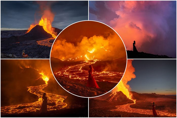 The Magnificence Of The Iceland Volcano In The Special Self-Portraits Of A Photographer