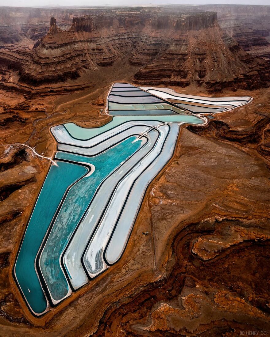Aerial photography of natural landscapes
