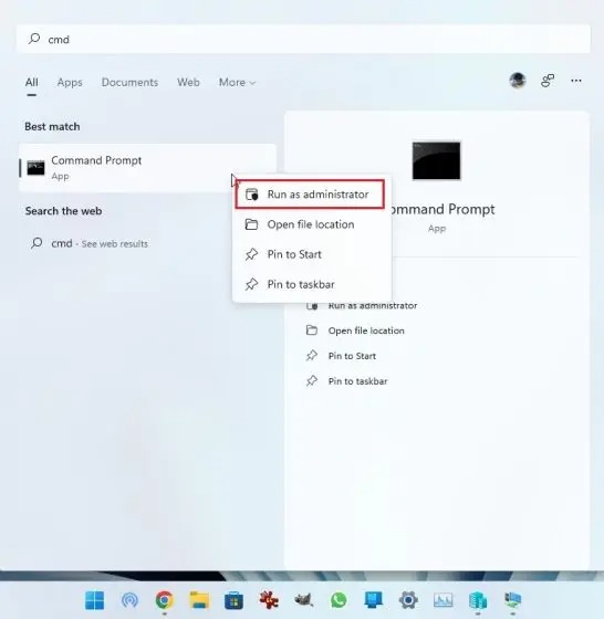 Change Windows 11 password through command prompt