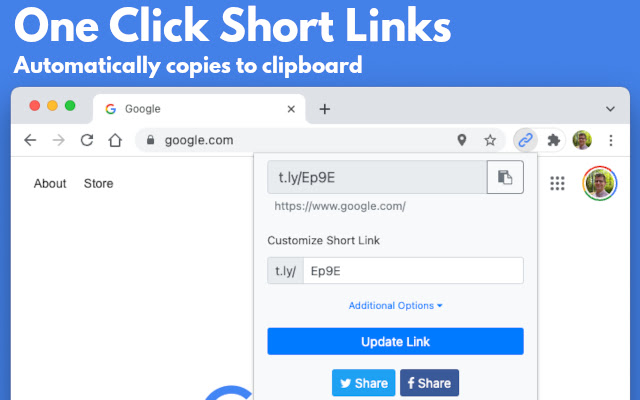 Chrome link shortener plugin