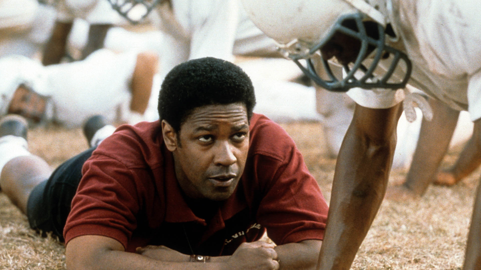 Denzel Washington starring in the movie Remember the Titans