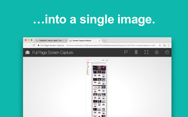 Full screen screenshot plugin for Chrome