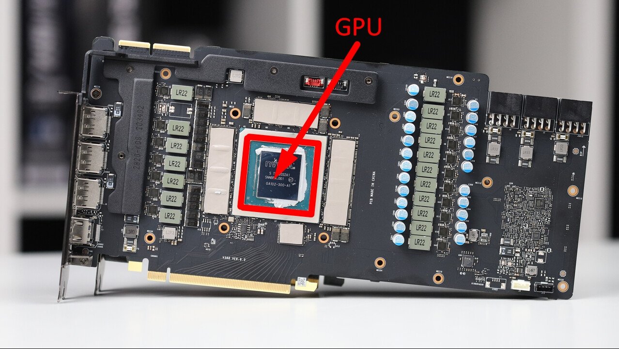 GPU on the graphics card