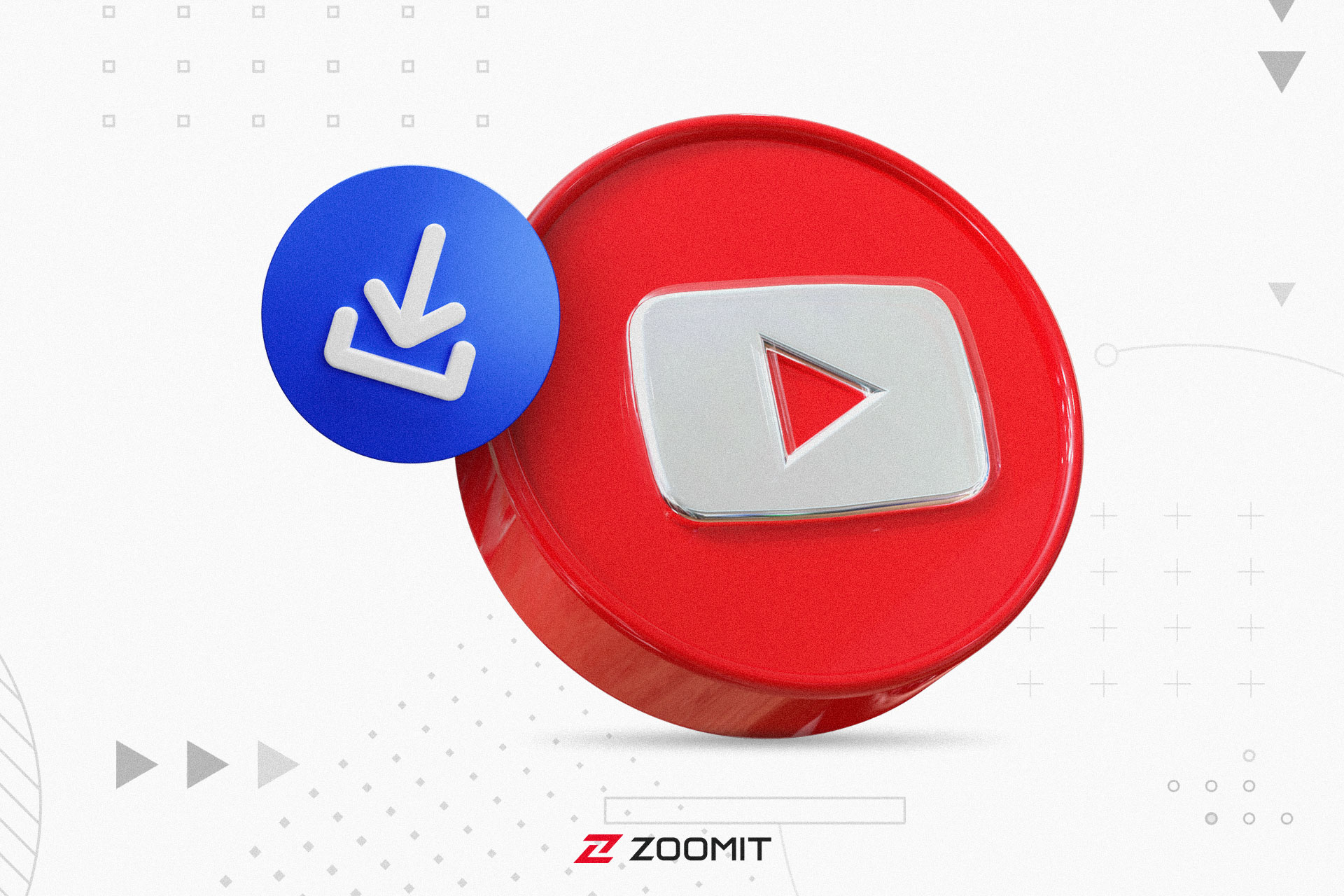 How to download from YouTube / YouTube logo with download icon
