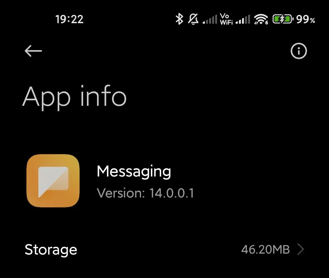 MIUI 14 message app version number