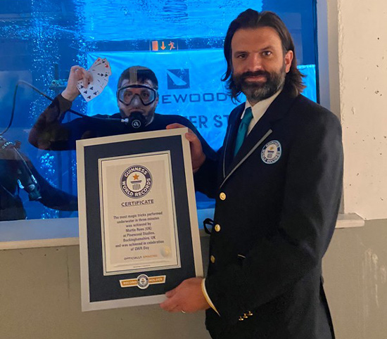 Most underwater magic tricks / Guinness World Records