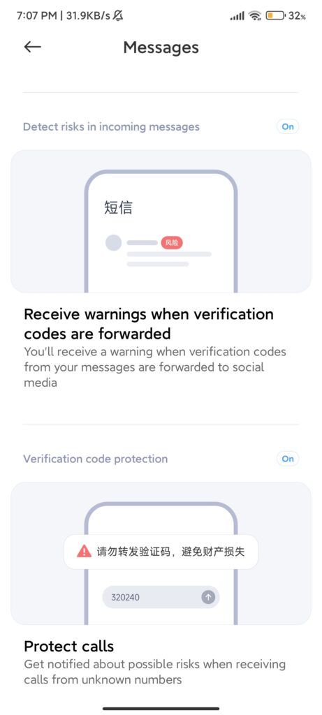 Security features of MIUI 14