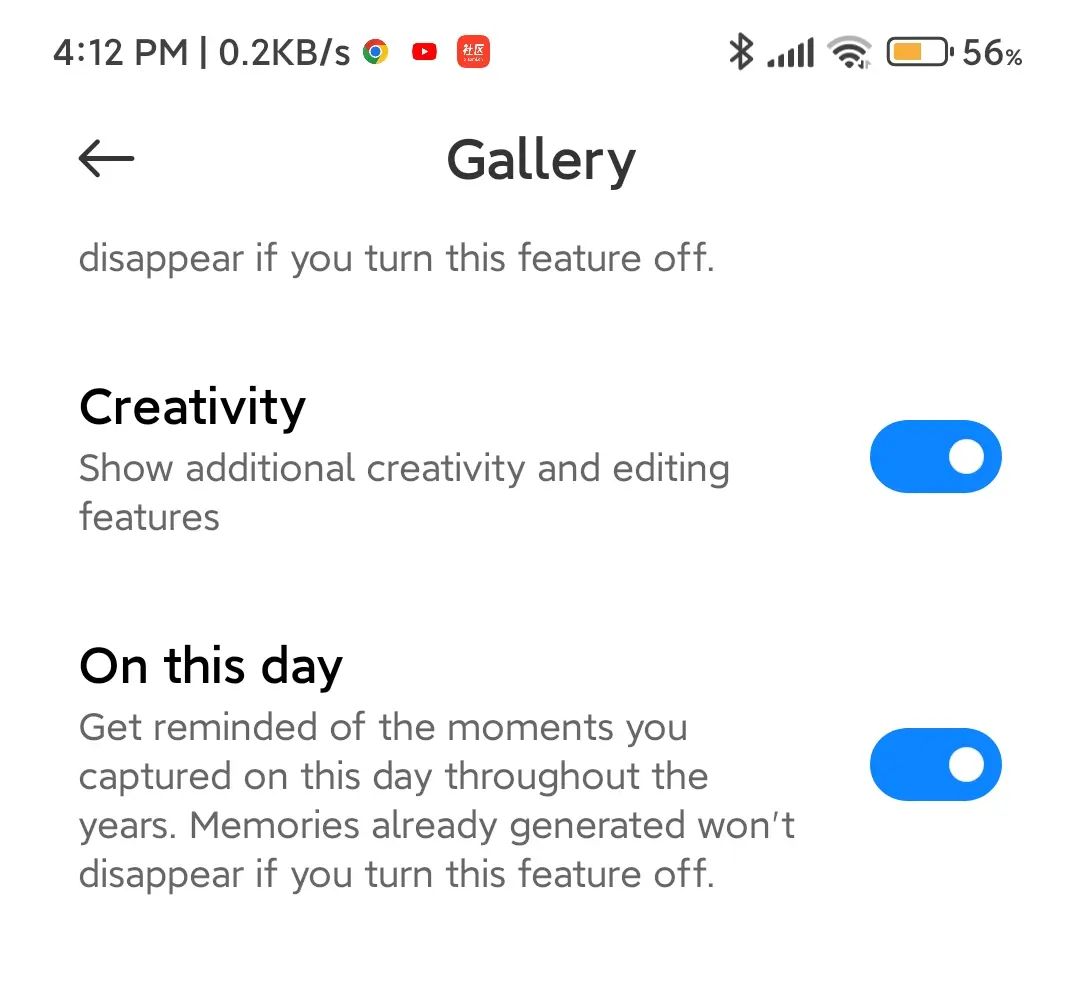 Text recognition in MIUI 14 gallery images