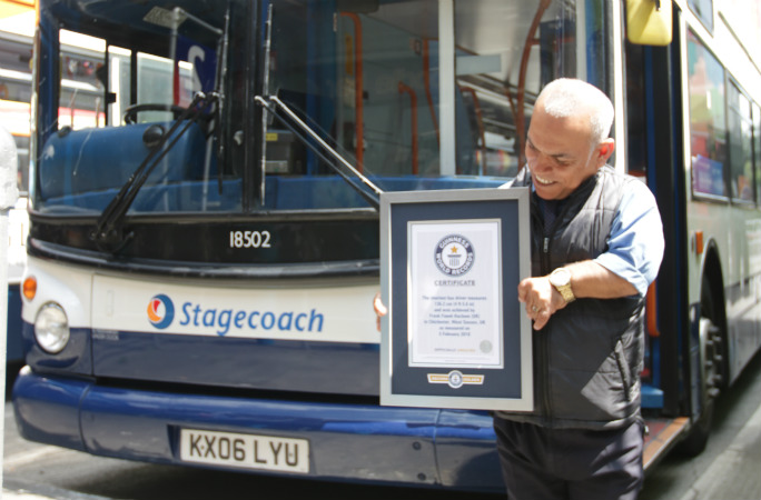 The height of the shortest bus driver / Guinness World Records