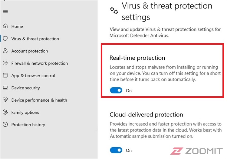 The sixth step is to temporarily disable Windows 11 antivirus