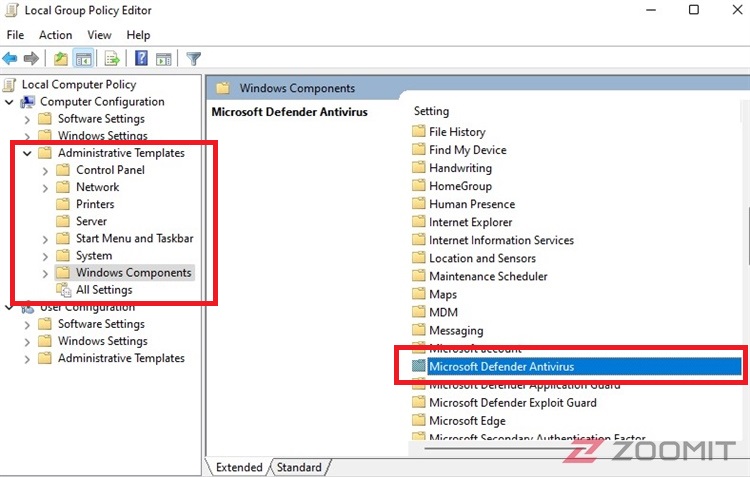 The third step is to disable Windows 11 antivirus through Group Policy
