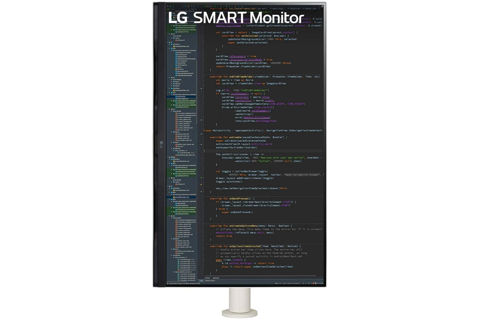 Vertical mode of the first LG smart monitor LG 32SQ780S