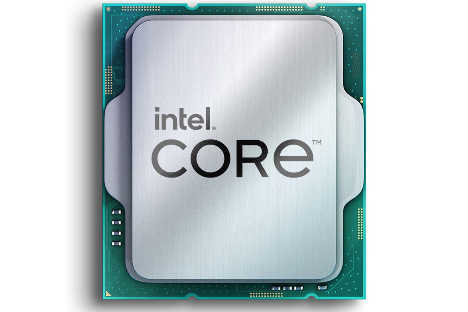 13th generation Intel Raptor Lake CPU processor from the top view