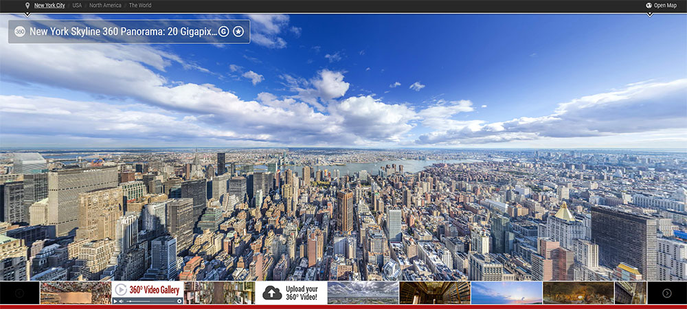 360 Gigapixels website screenshot