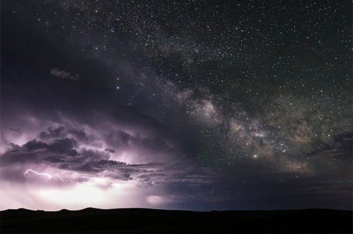 Amazing view of the Milky Way after the storm