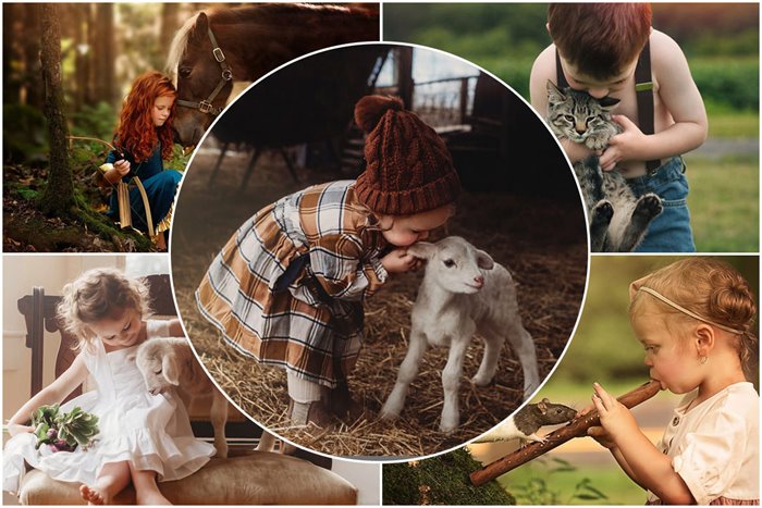 Eye-Catching Pictures Of The Interaction Of Children And Animals