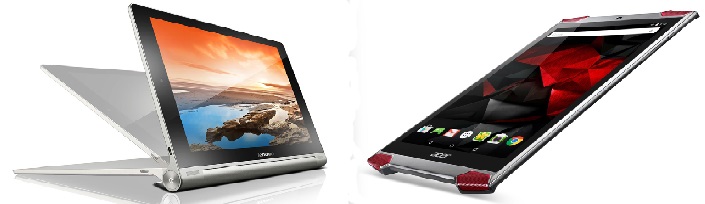 Acer Predator and Lenovo Yoga tablets with Intel processors