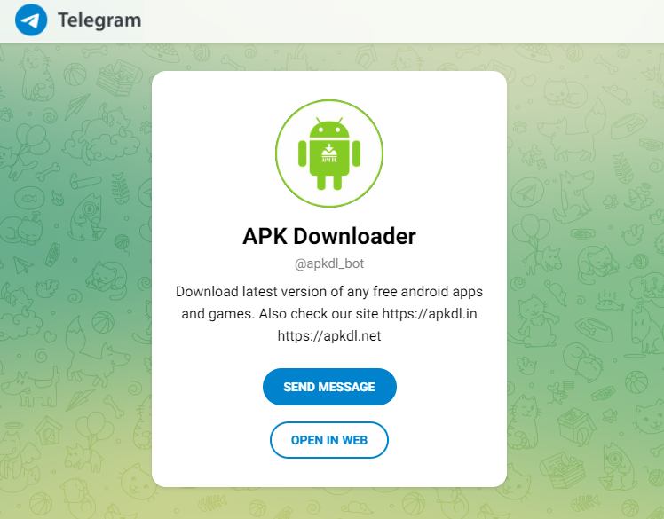 APK download bot in Telegram