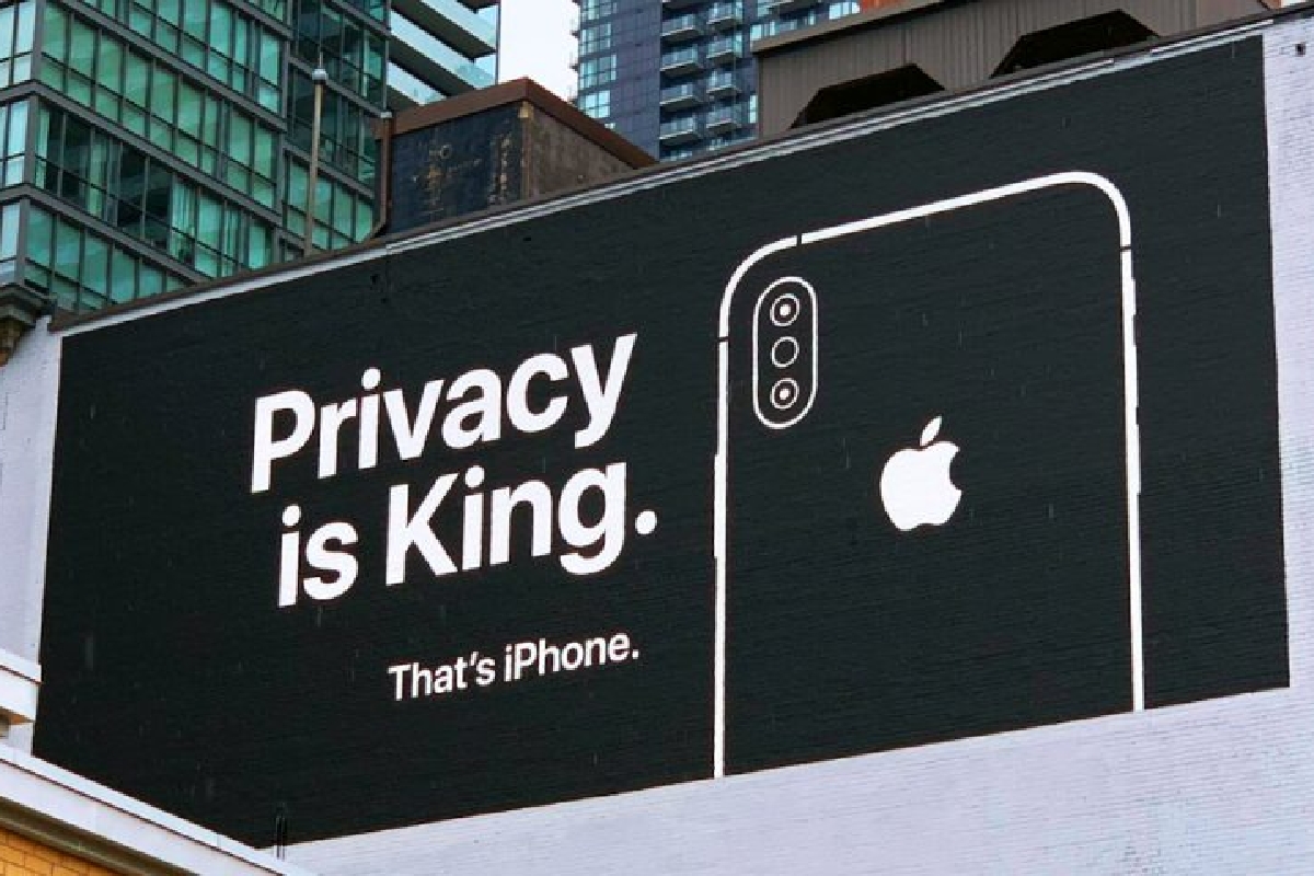 Apple advertising banner related to privacy