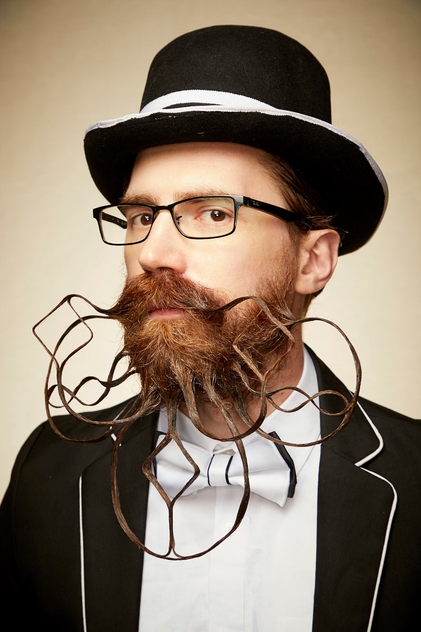 Beard and mustache contest 2019 / gelled beard