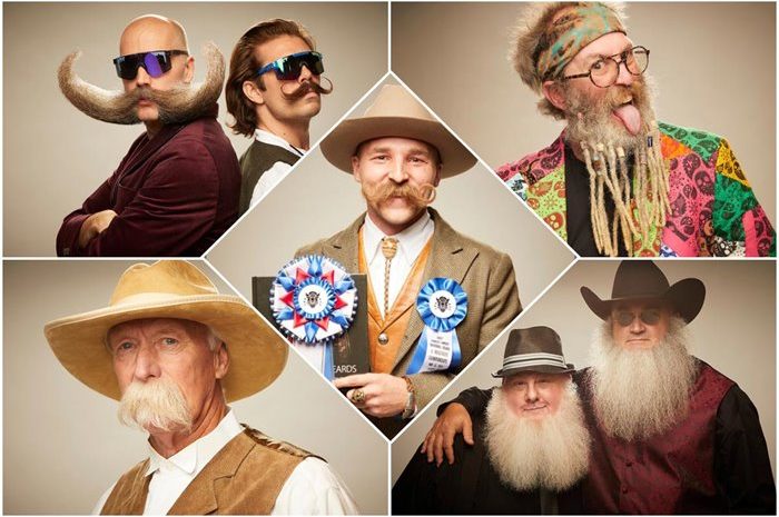 beautiful beards; Participants of the 2022 beard and mustache competition